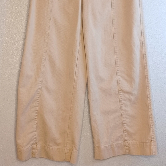 Madewell Khaki Sz 2 Highwaist Wide-Leg Trouser Pants - Picture 5 of 15